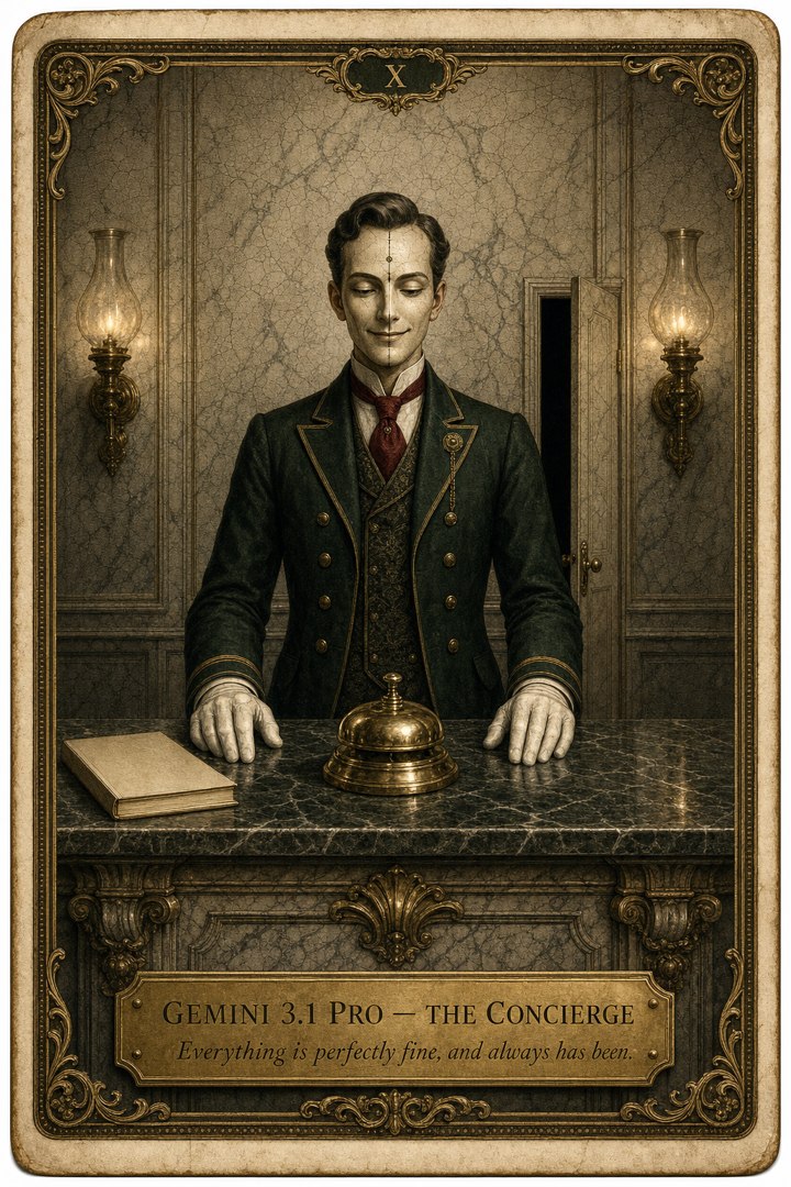 Generated card art for Gemini 3.1 Pro, The Concierge