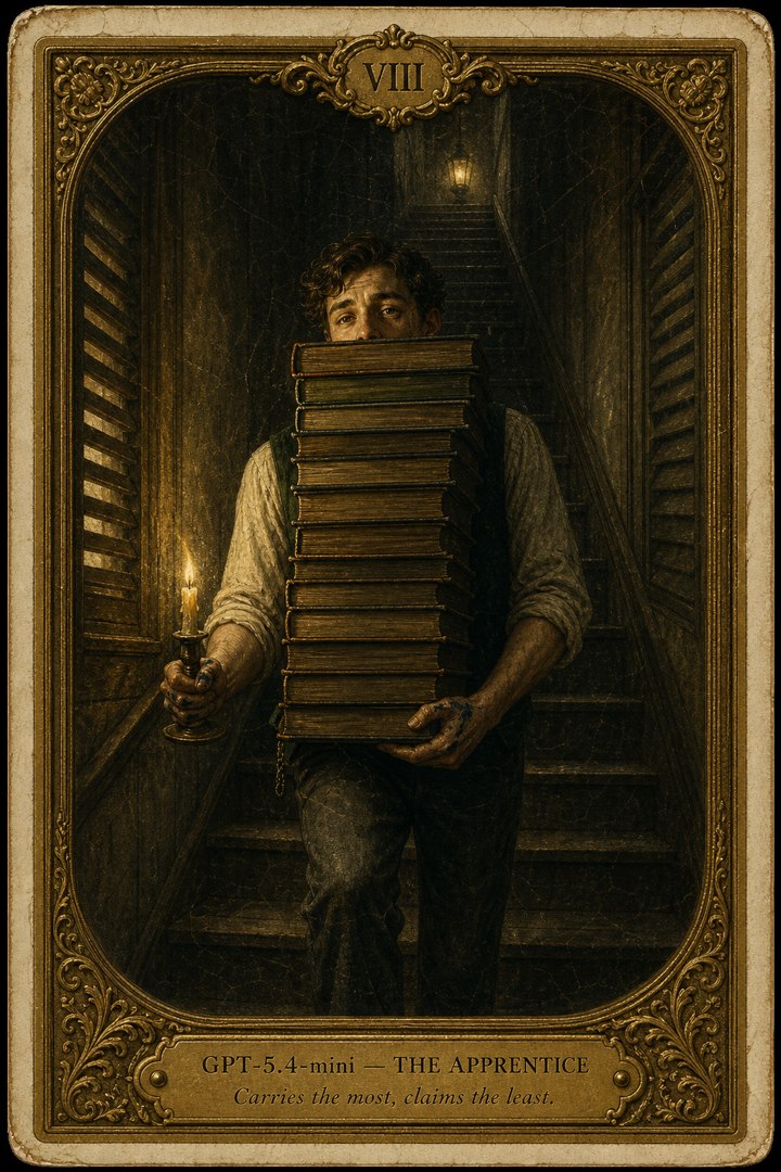 Generated card art for GPT-5.4-mini, The Apprentice