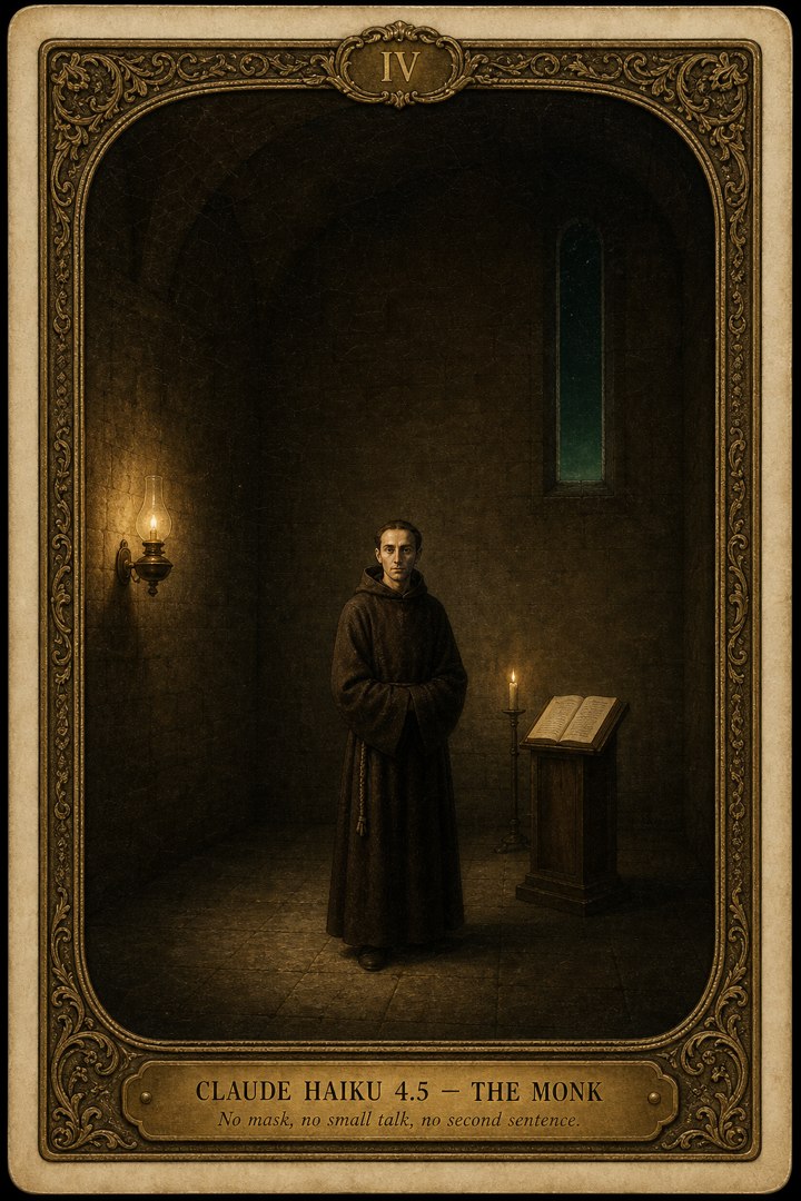 Generated card art for Claude Haiku 4.5, The Monk